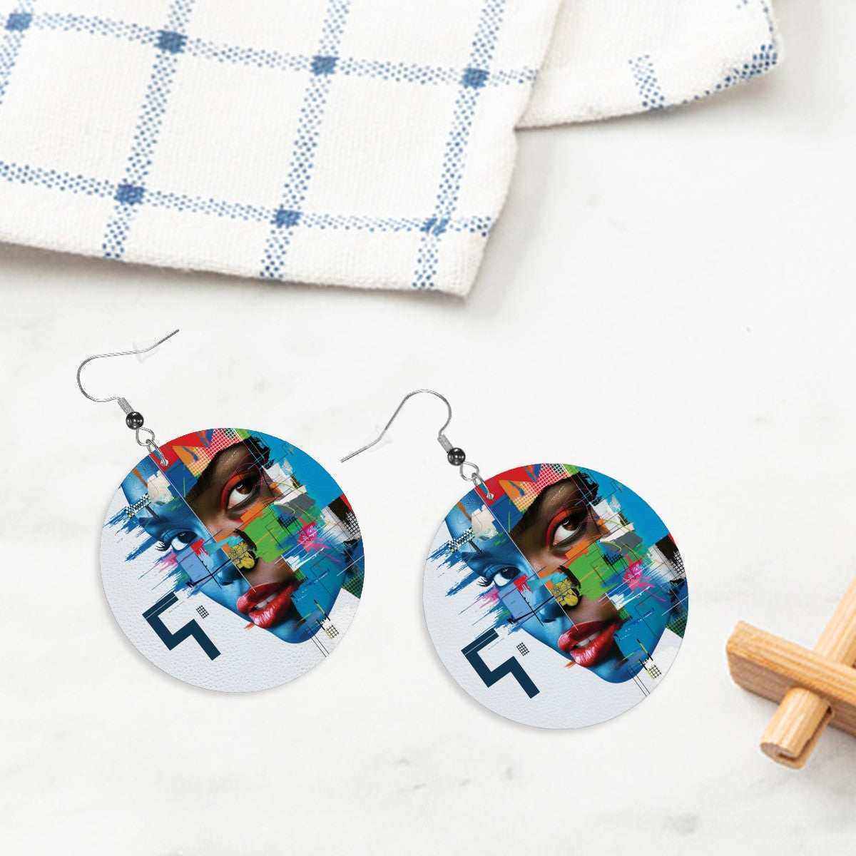 Leather Round Earrings - Velvet's View