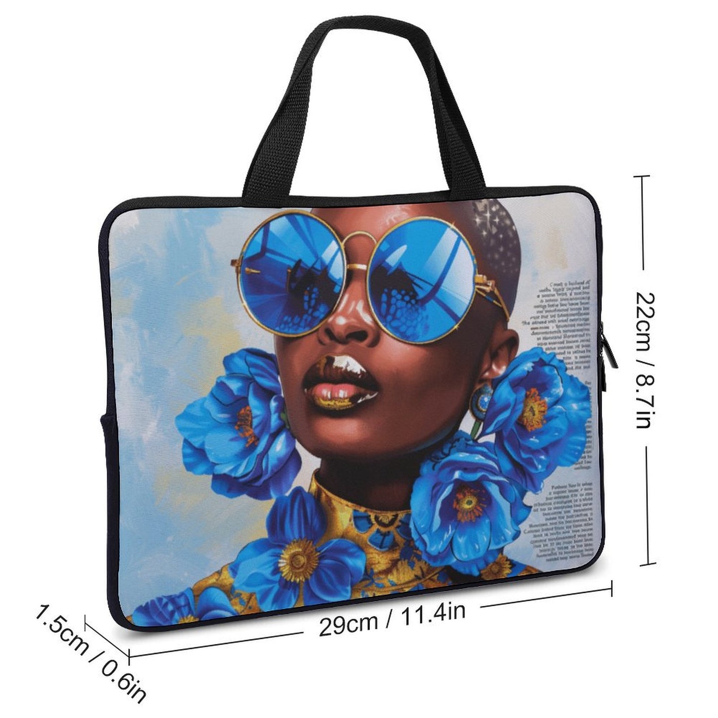 Laptop Bag - Black Girl Art - Velvet’s View - Artistic Laptop Covers Collection - Laptop Bag (Multiple Sizes) #2056