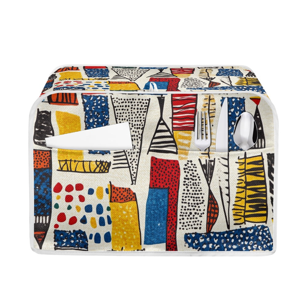 Elegant Adinkra-Inspired Fabric Collection -Toaster Cover - #2021
