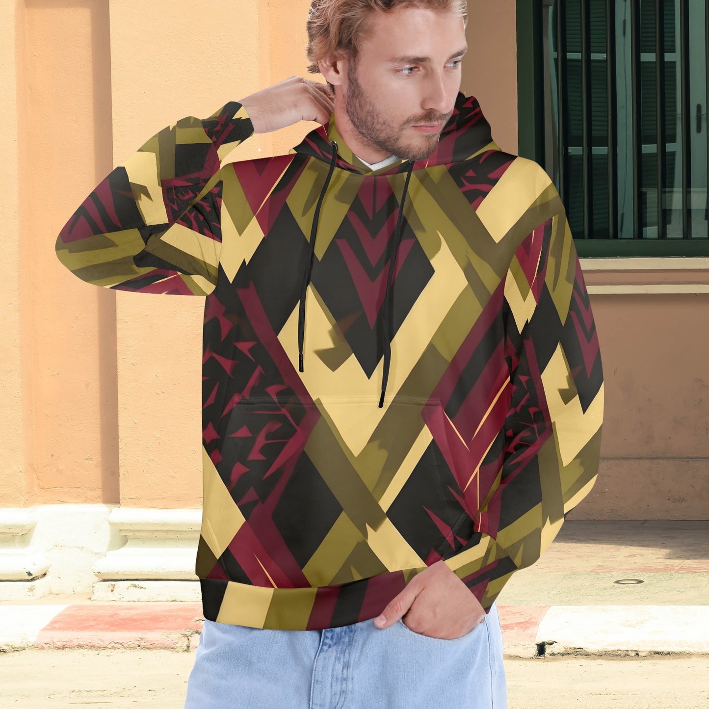 Retro Print Collection - Men's All Over Print Hoodie (Model H61) – 2013