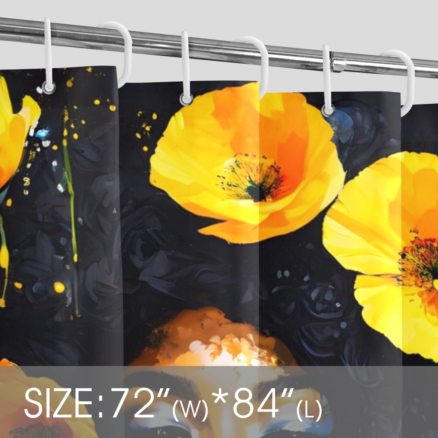 Shower Curtain 72"x84" - Velvet's View - Bold Elegance - The Poppy Collection 768