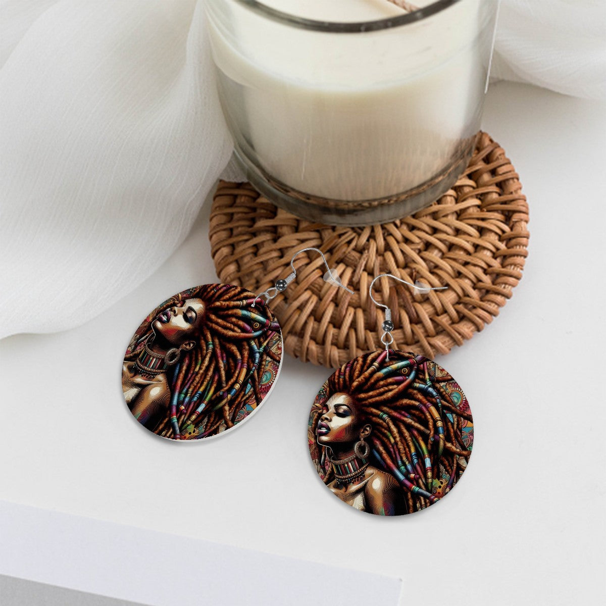 Leather Round Earrings - Velvet's View