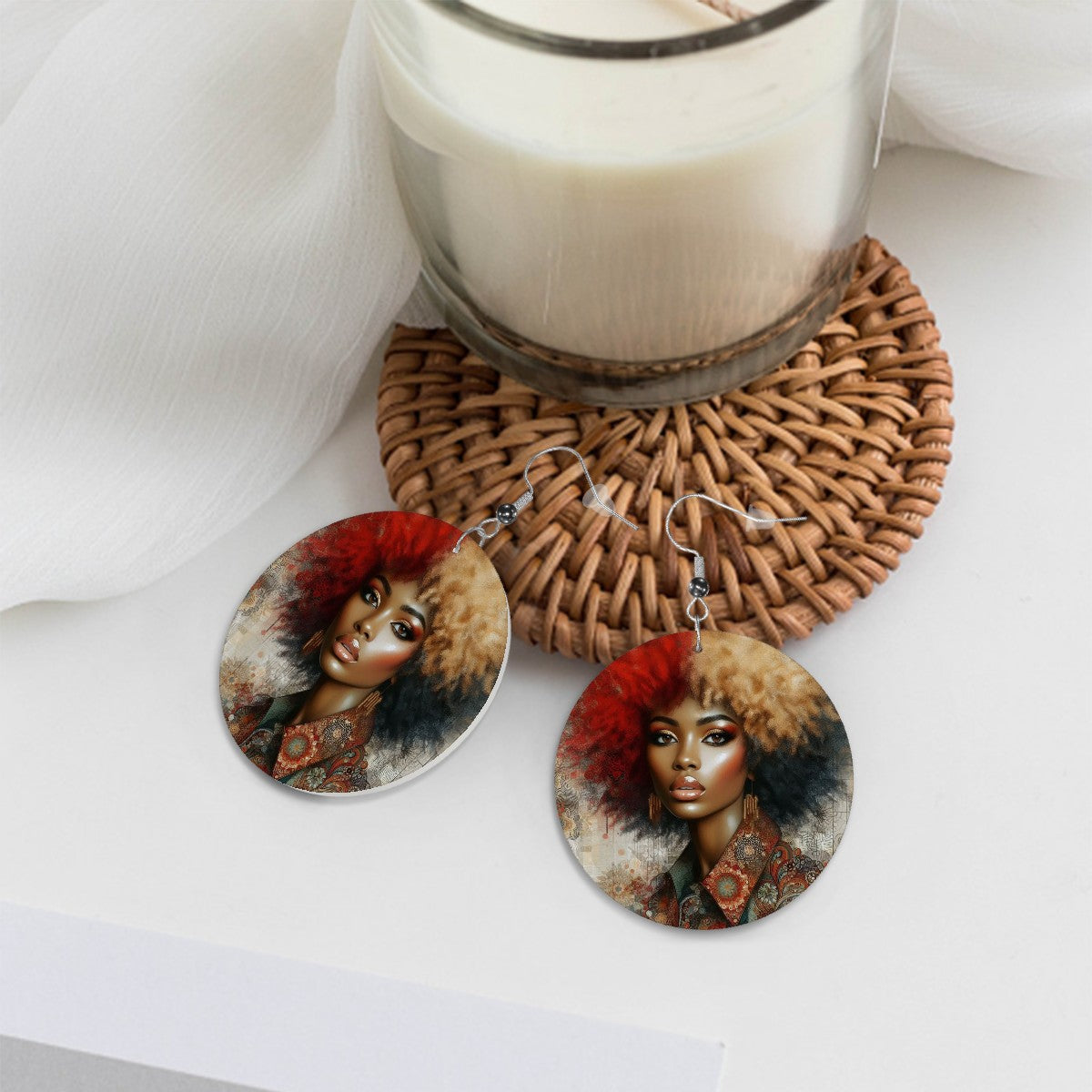 Leather Round Earrings - Velvet's View