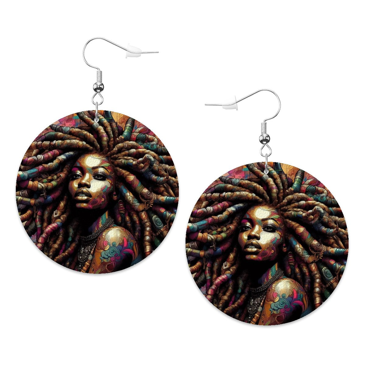 Leather Round Earrings - Velvet's View