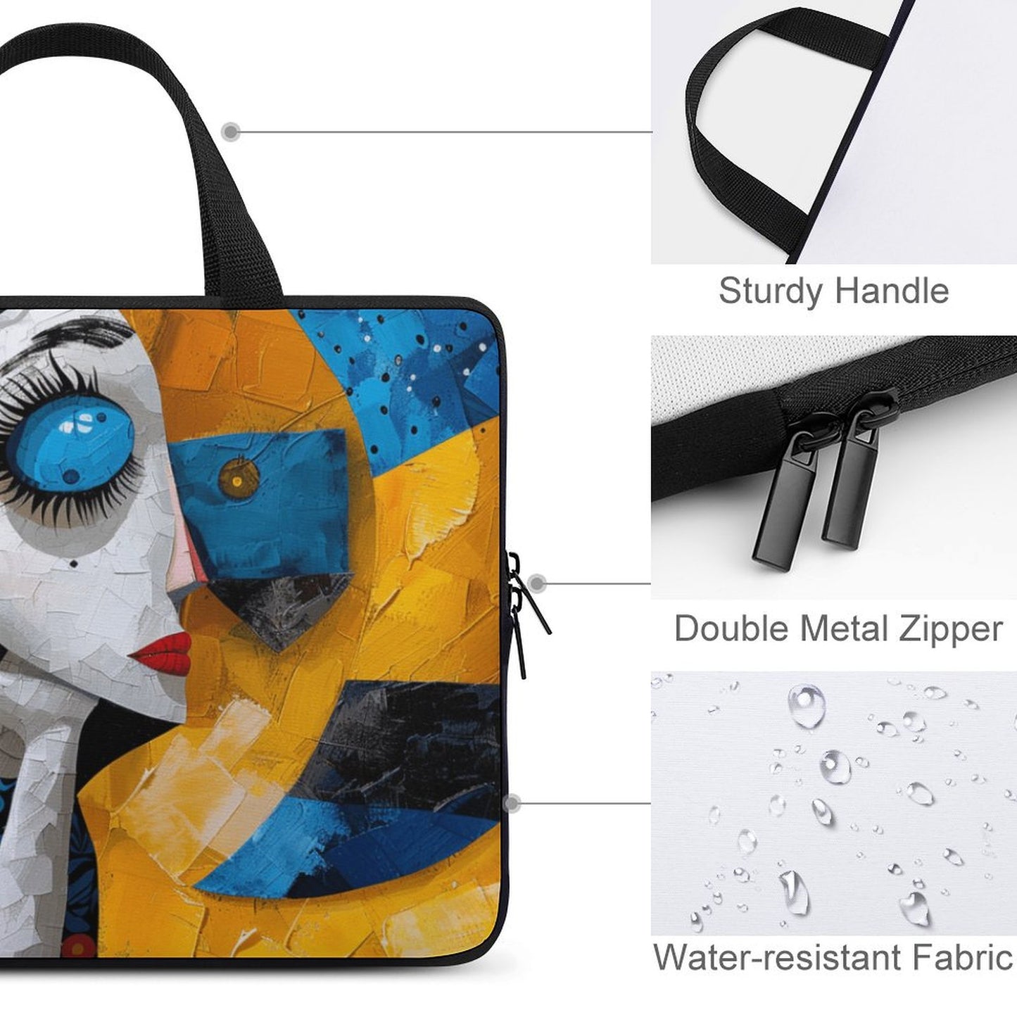 Laptop Bag - Black Girl Art - Velvet’s View - Artistic Laptop Covers Collection - Laptop Bag (Multiple Sizes) #2047