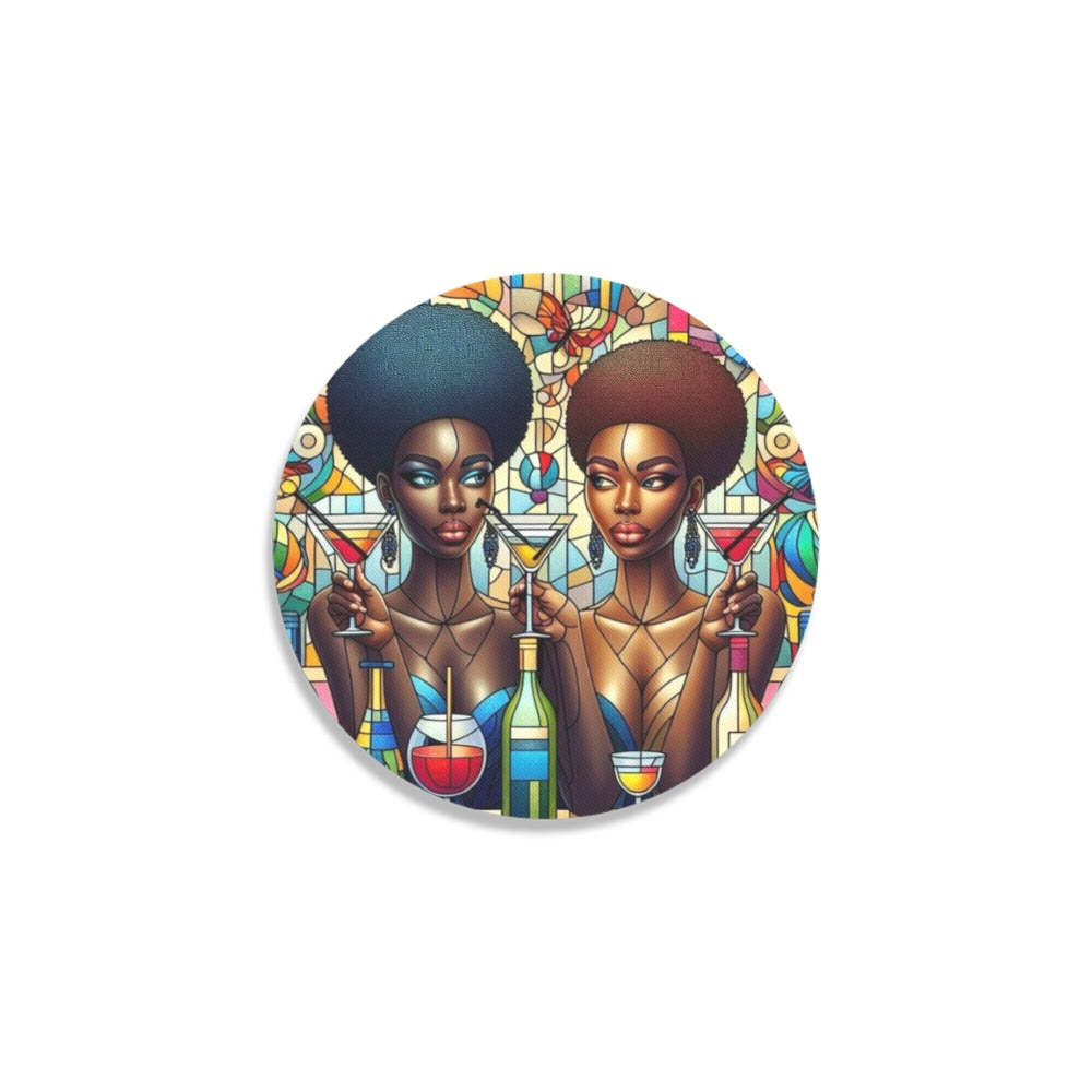 Round Coaster Set - Velvet's View - Sip & Savor - Exquisite Elegance Coaster Collection