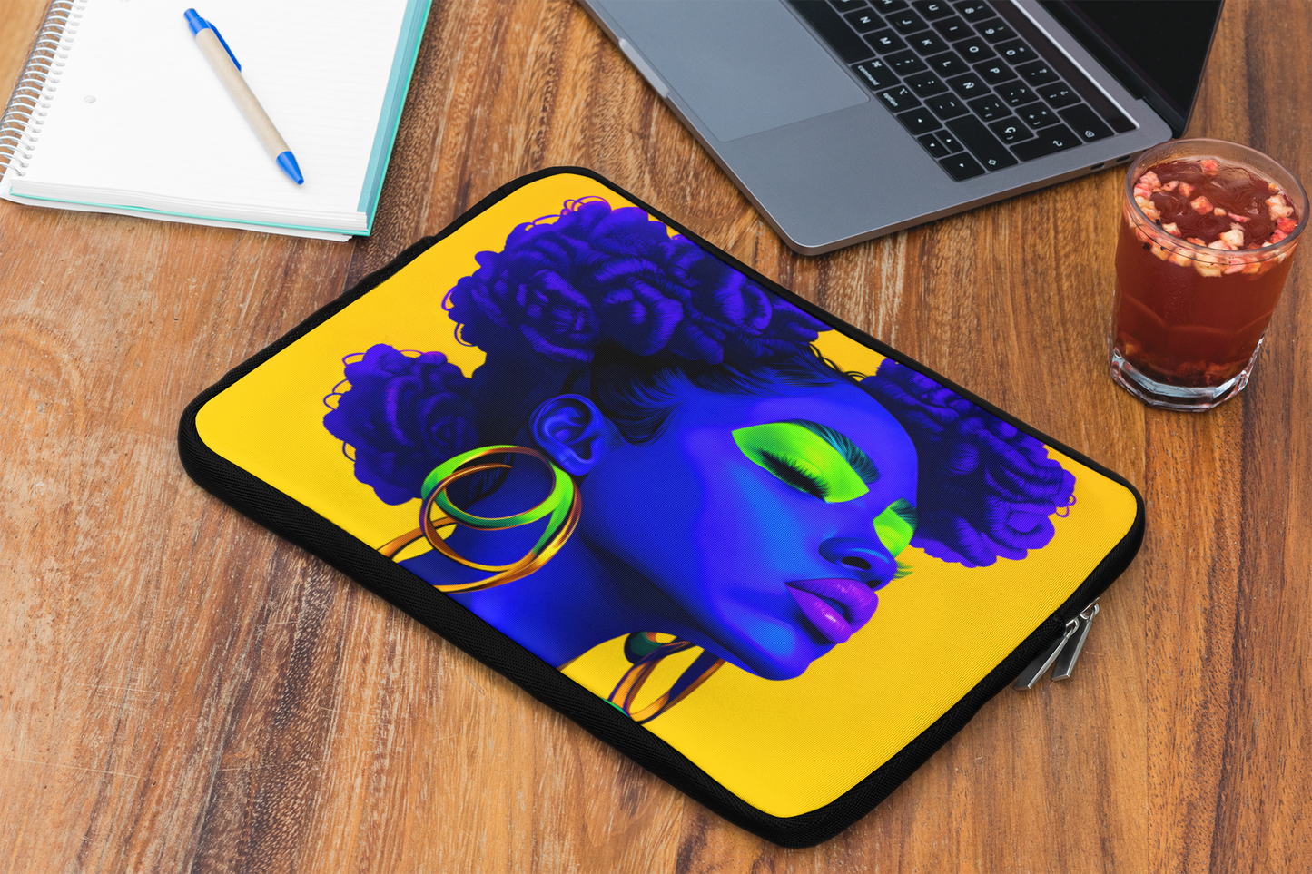 Vivid Visions: The Essence of Afro-Modernism Collection - Laptop Sleeve (Multiple Sizes) Laptop Sleeve Multi Size - #2011