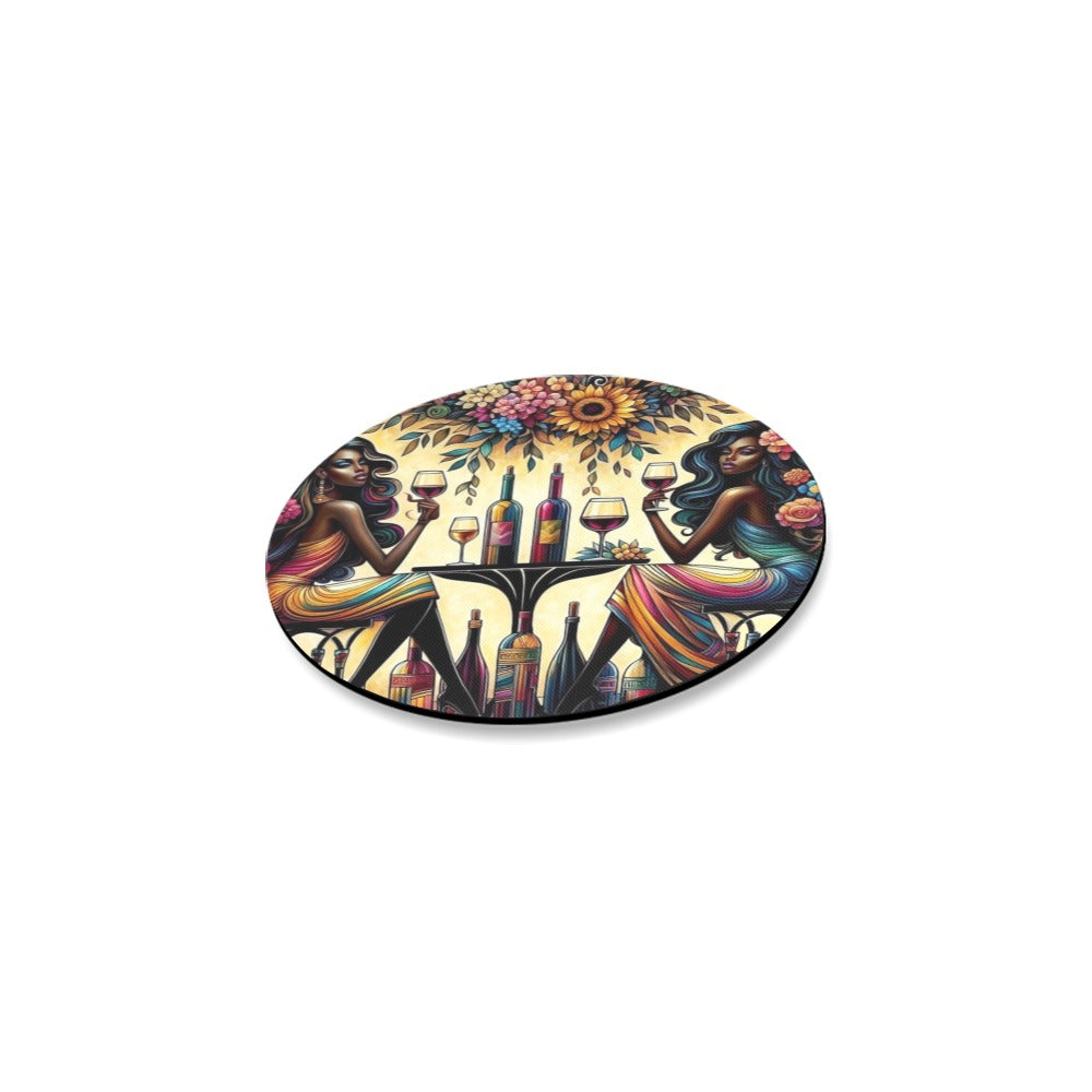 Round Coaster Set - Velvet's View - Sip & Savor - Exquisite Elegance Coaster Collection