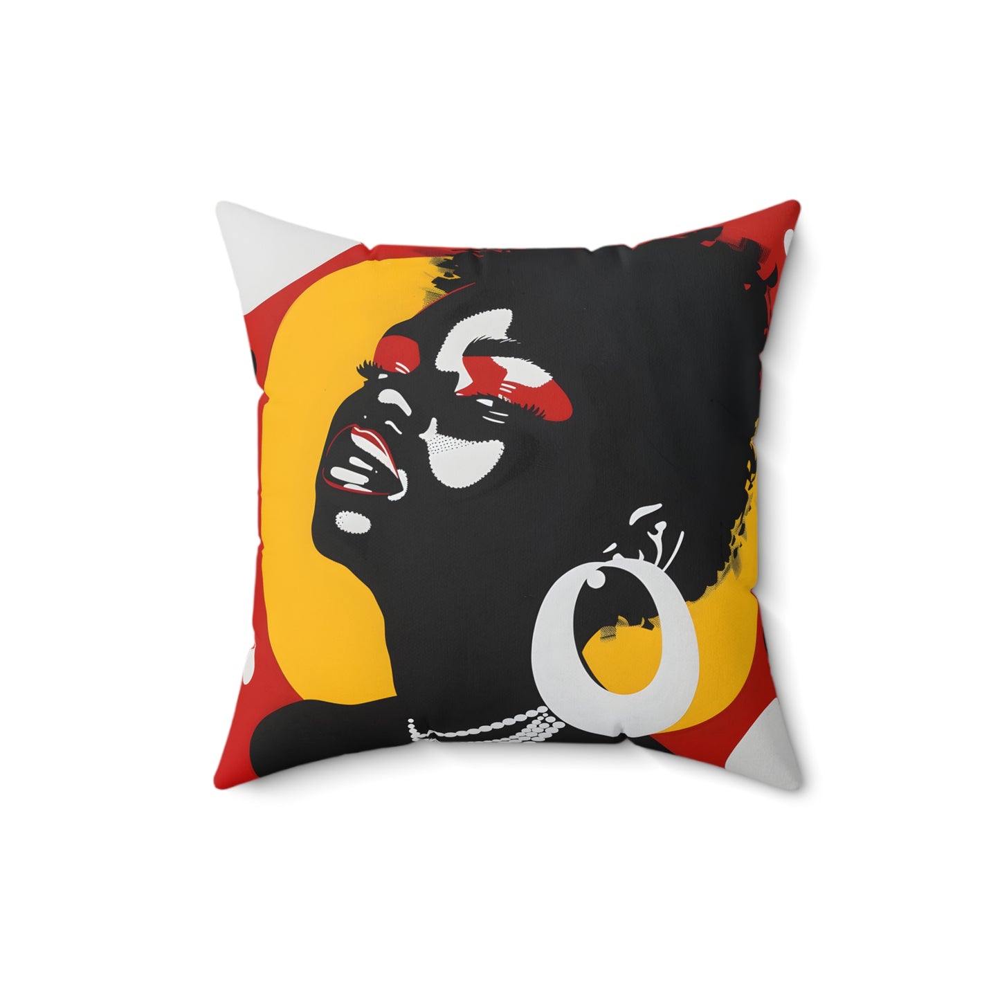 Spun Polyester Square Pillow   - Black Girl Art - Velvet's View - Vibrant Visions Collection