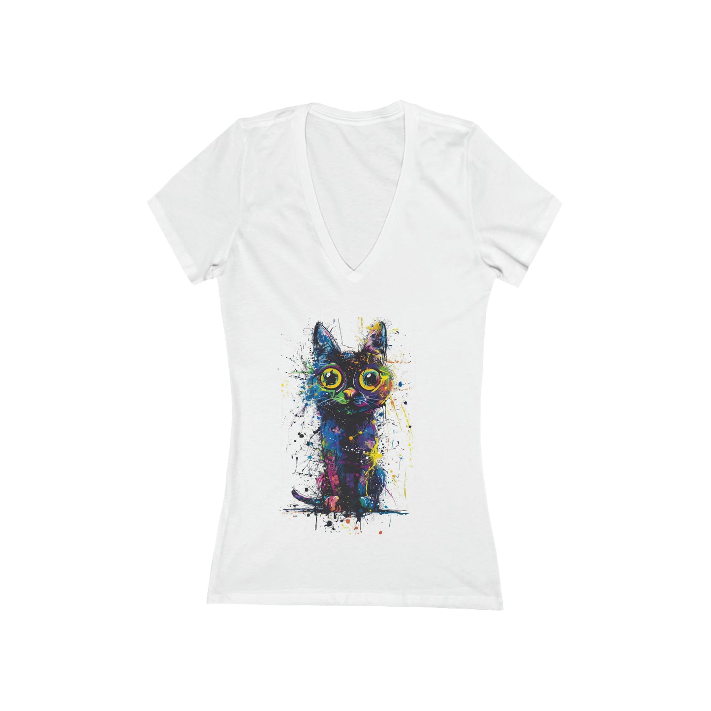 Funny Art Women's Jersey Short Sleeve Deep V-Neck Tee #2011