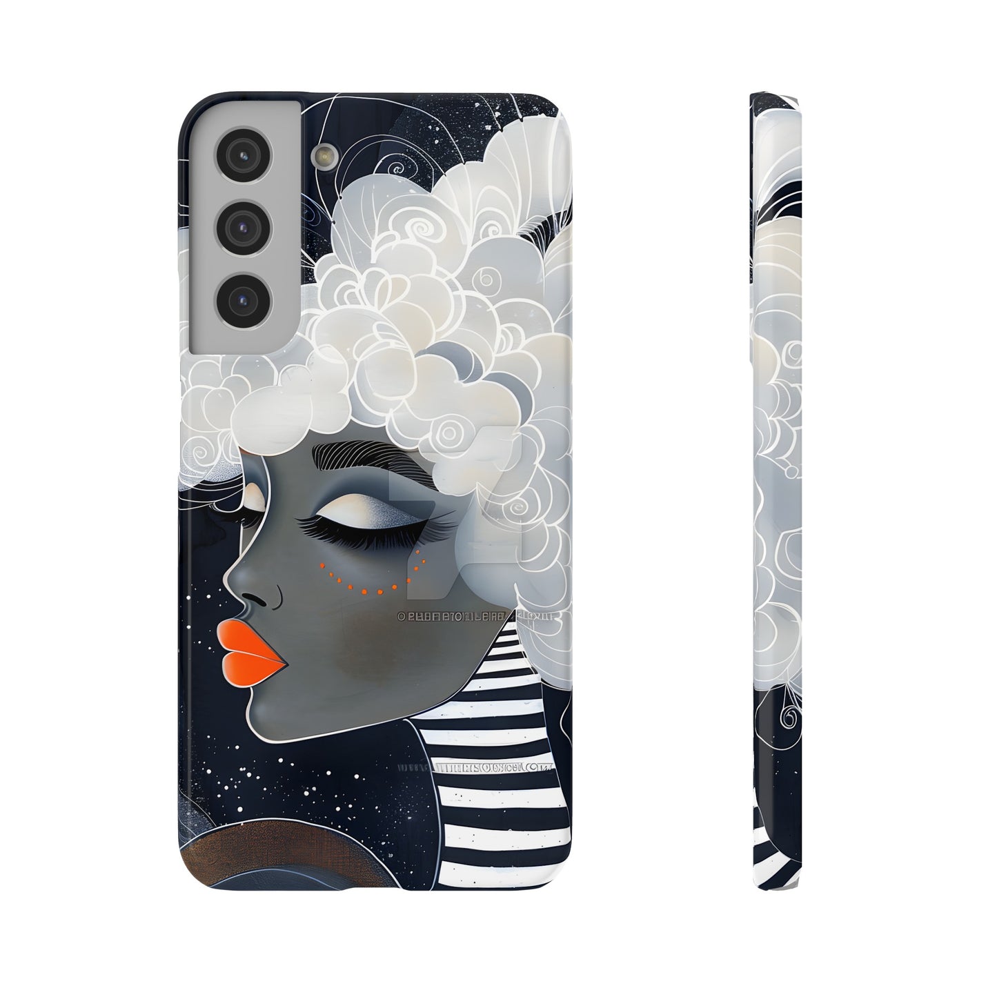 Slim Phone Cases - Black Girl Art - Velvet's View - Ethereal Vibrance