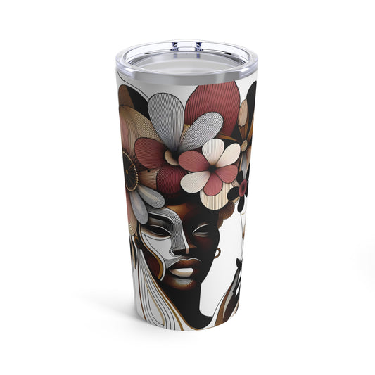 Tumbler 20oz - Black Girl Art - Velvet's View - Floral Whispers 607