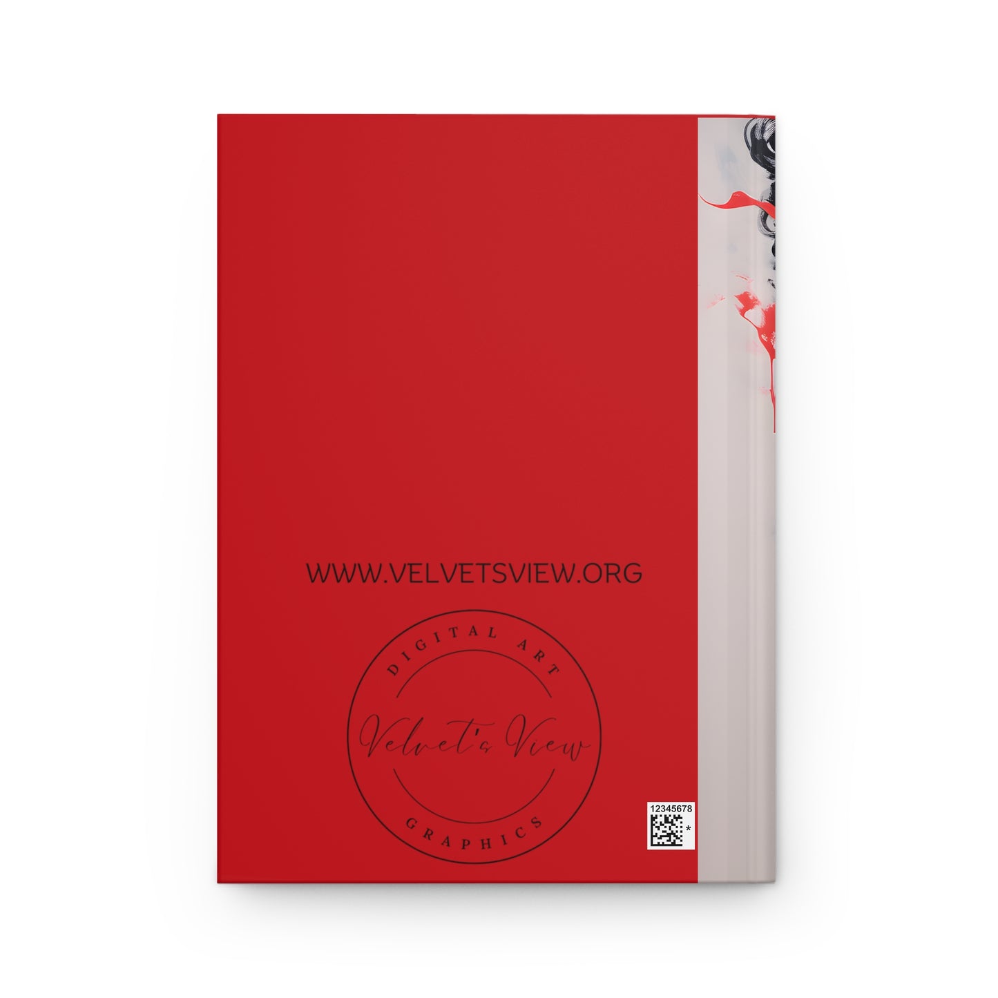 Hardcover Journal Matte  - Black Girl Art - Velvet's View - Vibrant Visions: Empowering Faces Collection -