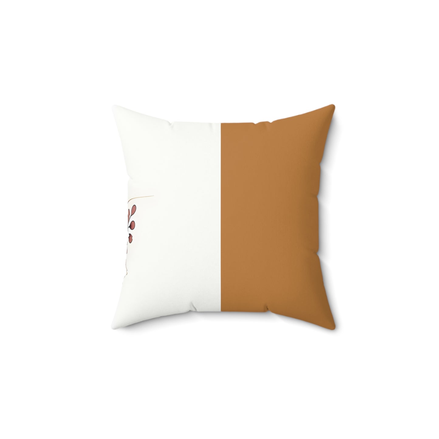 Spun Polyester Square Pillow  - Black Girl Art - Velvet's View - Floral Whispers Collection -