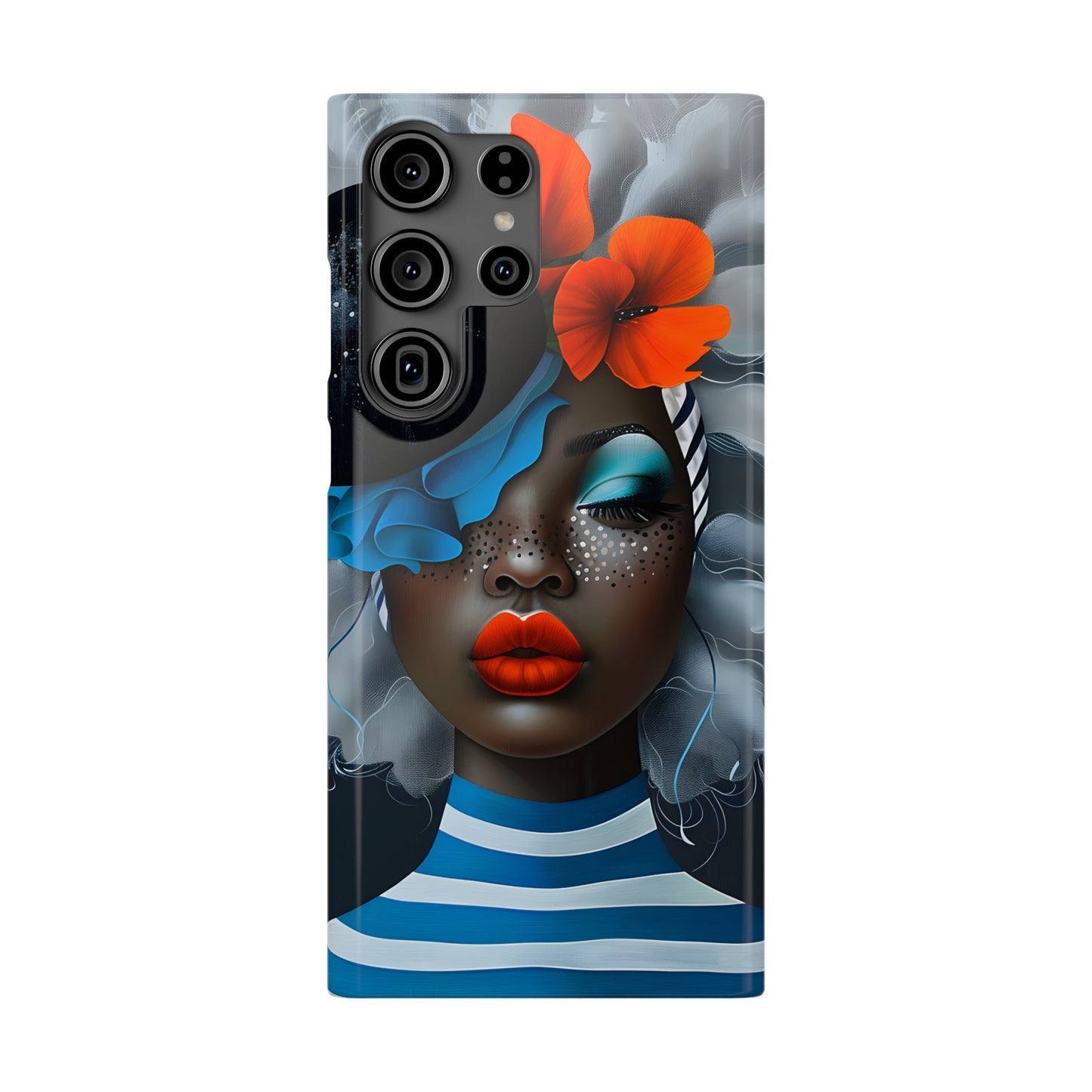 Slim Phone Cases - Black Girl Art - Velvet's View - Ethereal Vibrance