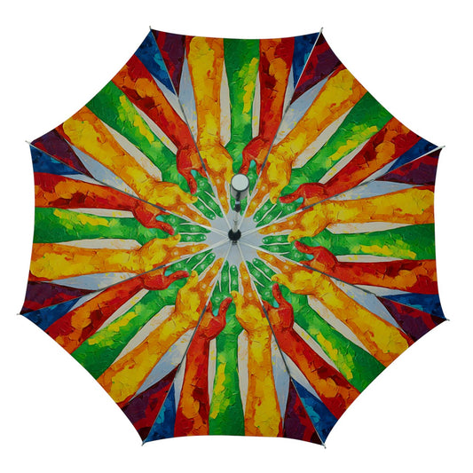 Radiant Hearts - Automatic Folding Umbrella with Case (Medium) #2032