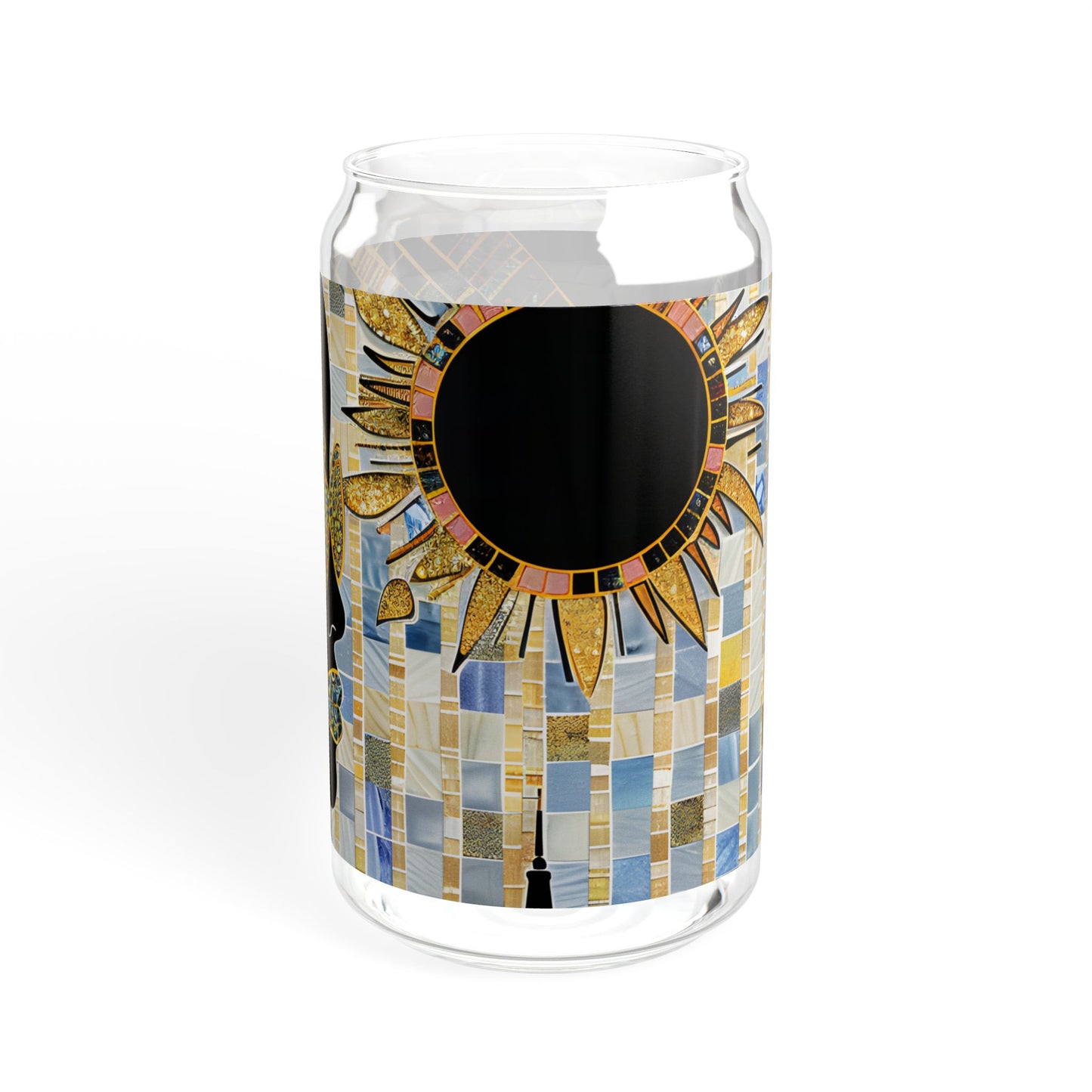 Sipper Glass - Black Girl Art - Velvet's View - Vibrant Visions - The Bohemian Collection - 16oz