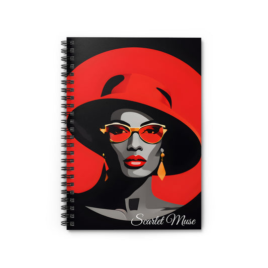 Scarlet Muse - Spiral Notebook - Ruled Line