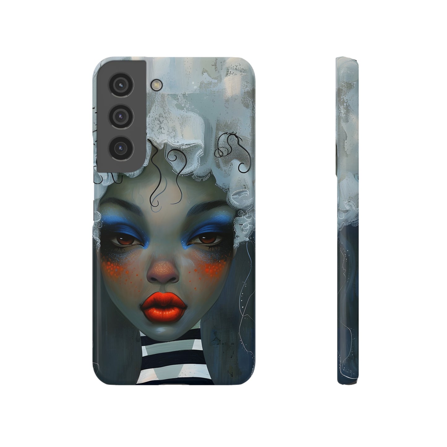 Slim Phone Cases - Black Girl Art - Velvet's View - Ethereal Vibrance
