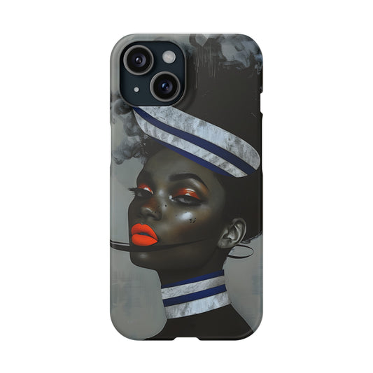 Slim Phone Cases - Black Girl Art - Velvet's View - Ethereal Vibrance