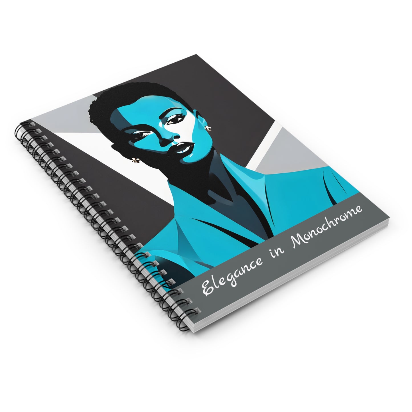 Elegance in Monochrome - Spiral Notebook - Ruled Line