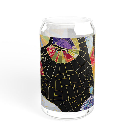 Sipper Glass - Black Girl Art - Velvet's View - Vibrant Visions - The Bohemian Collection - 16oz