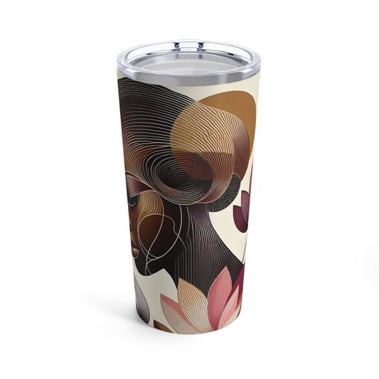 Tumbler 20oz - Black Girl Art - Velvet's View - Floral Whispers 600