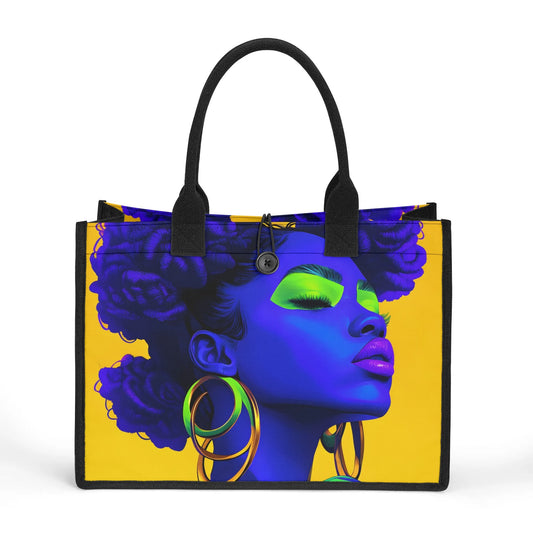 Vivid Visions: The Essence of Afro-Modernism Collection - Premium All-Over Print Canvas Tote Bag（3 layers）- #2011