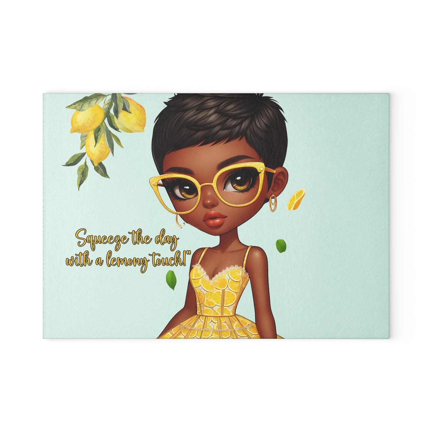 Glass Cutting Board - Velvet's View: The Lemon Delight Collection 2013