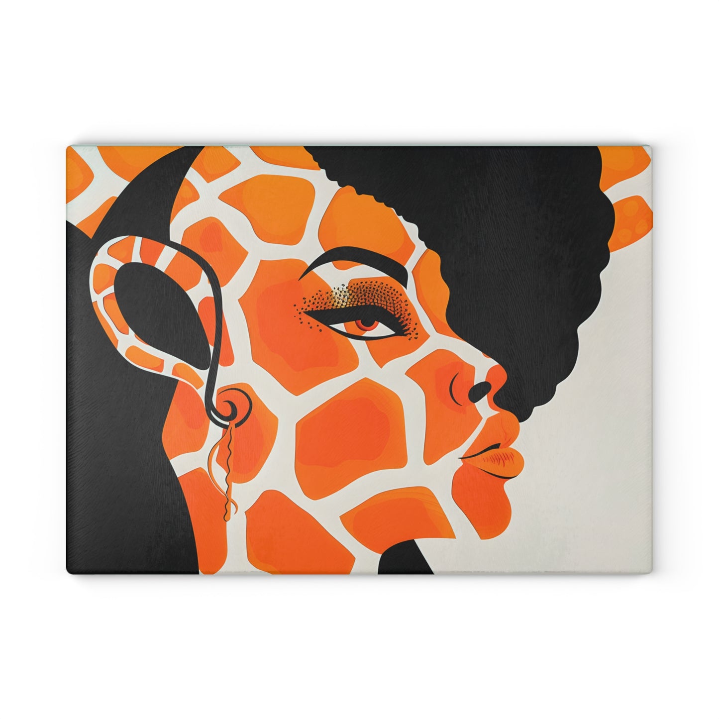 Glass Cutting Board - Giraffe Essence - A Fusion of Nature and Elegance Collection  #2016