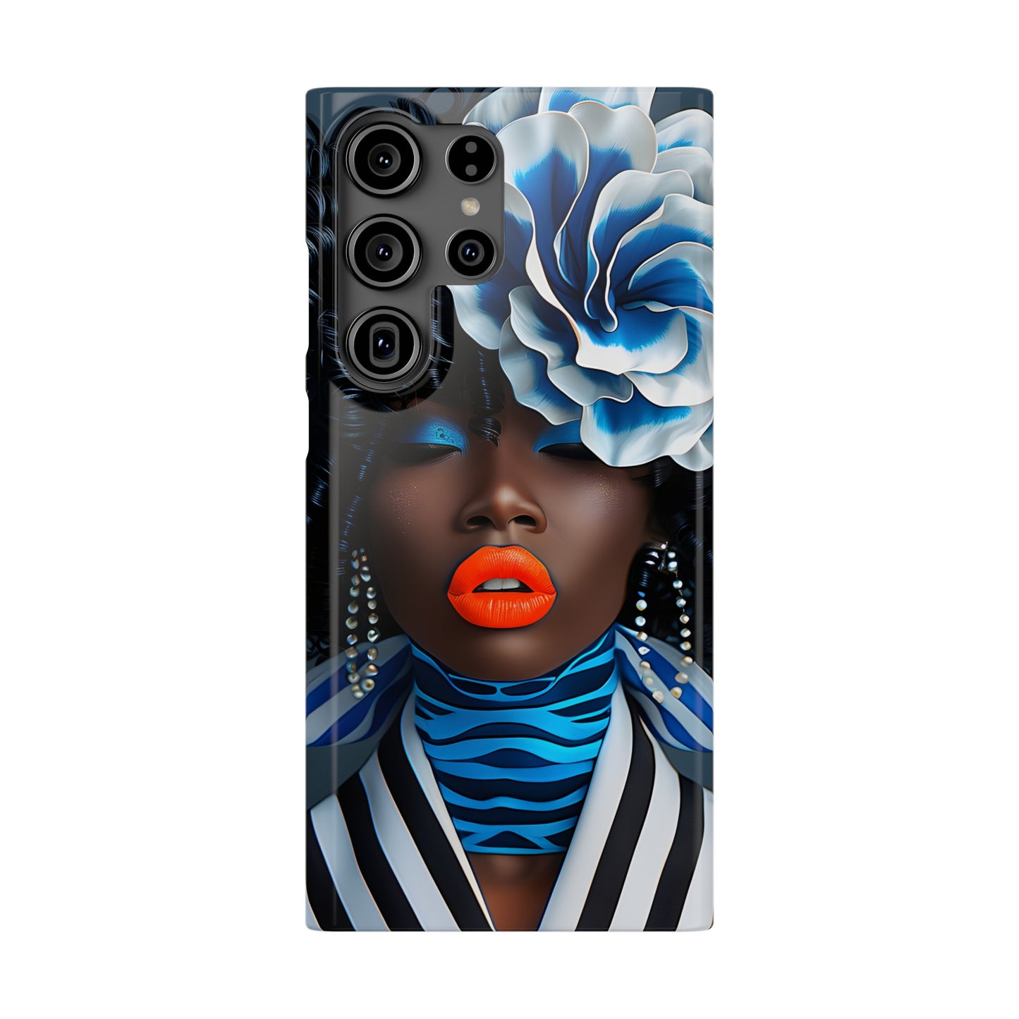 Slim Phone Cases - Black Girl Art - Velvet's View - Ethereal Vibrance