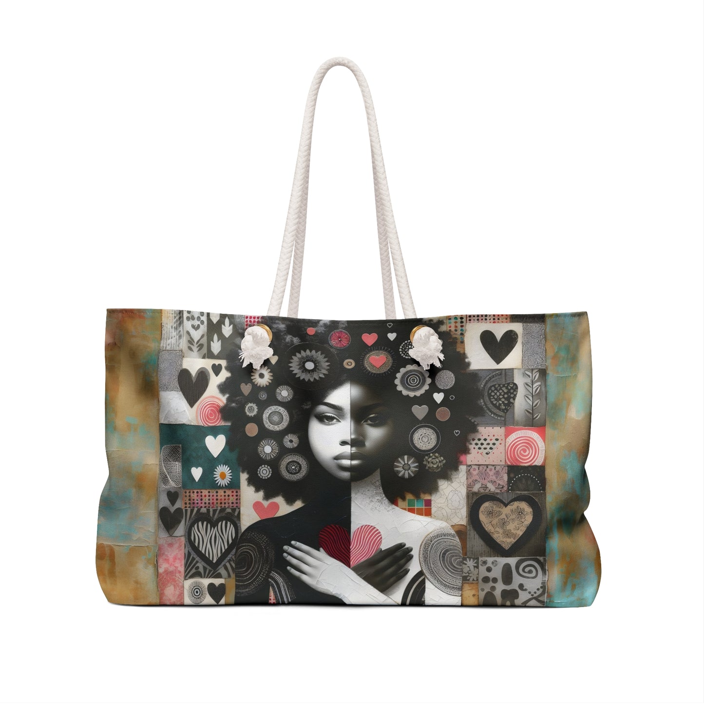 Heartfelt Reflections: Mixed Media Art Collection - Weekender Bag - #2015