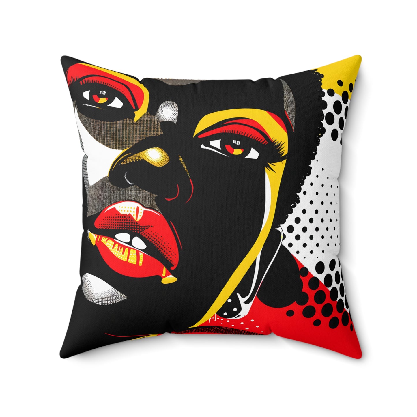 Spun Polyester Square Pillow   - Black Girl Art - Velvet's View - Vibrant Visions Collection