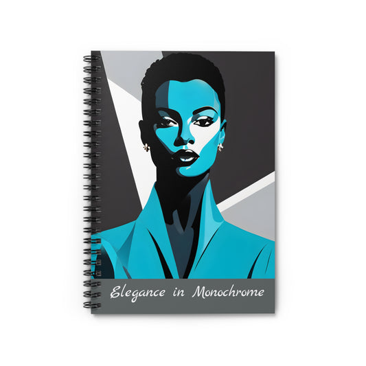 Elegance in Monochrome - Spiral Notebook - Ruled Line