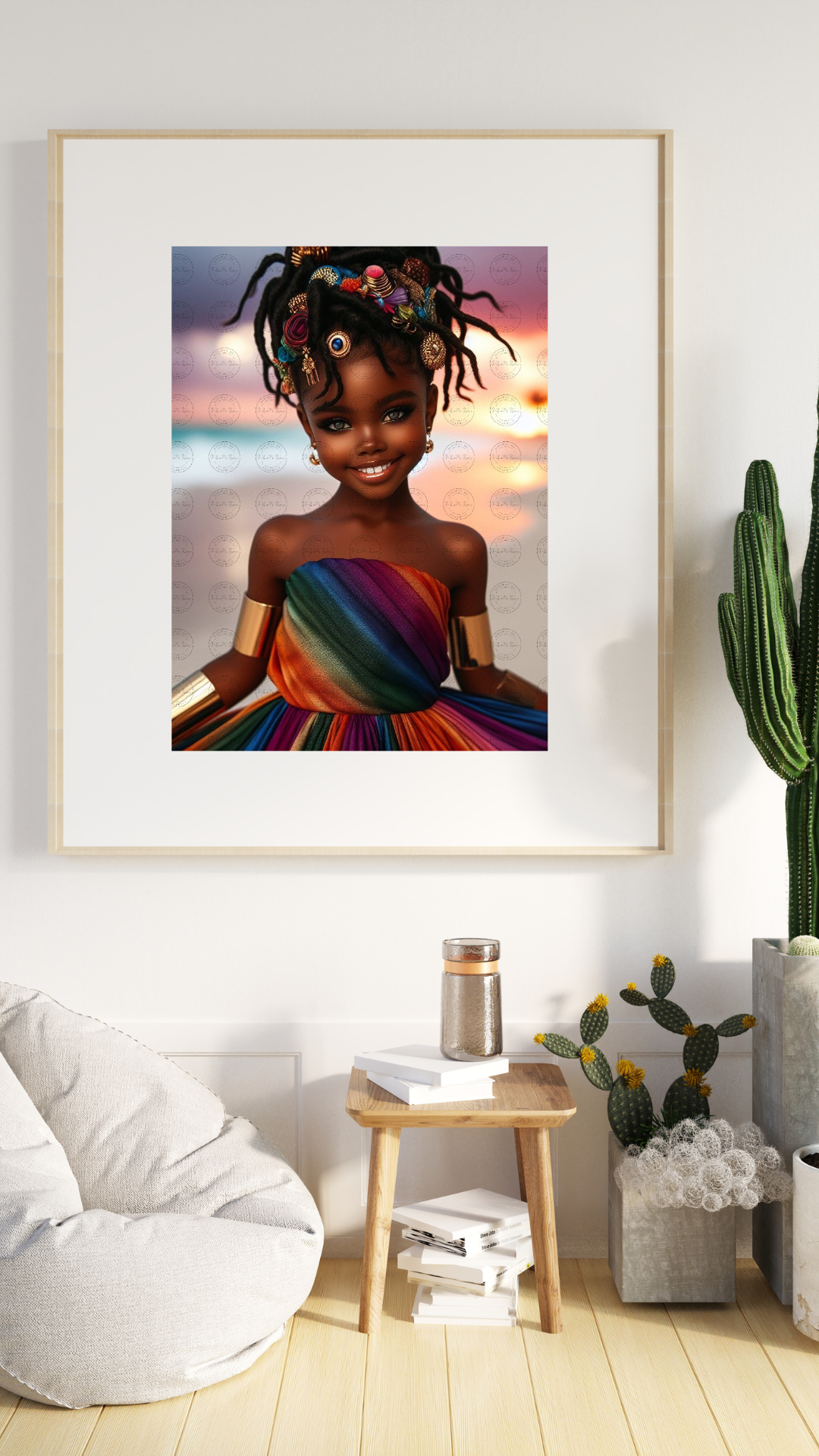 Black Girl Art - Kids Digital Art - Sunset Serenade - Velvets View's Radiant Collection 411