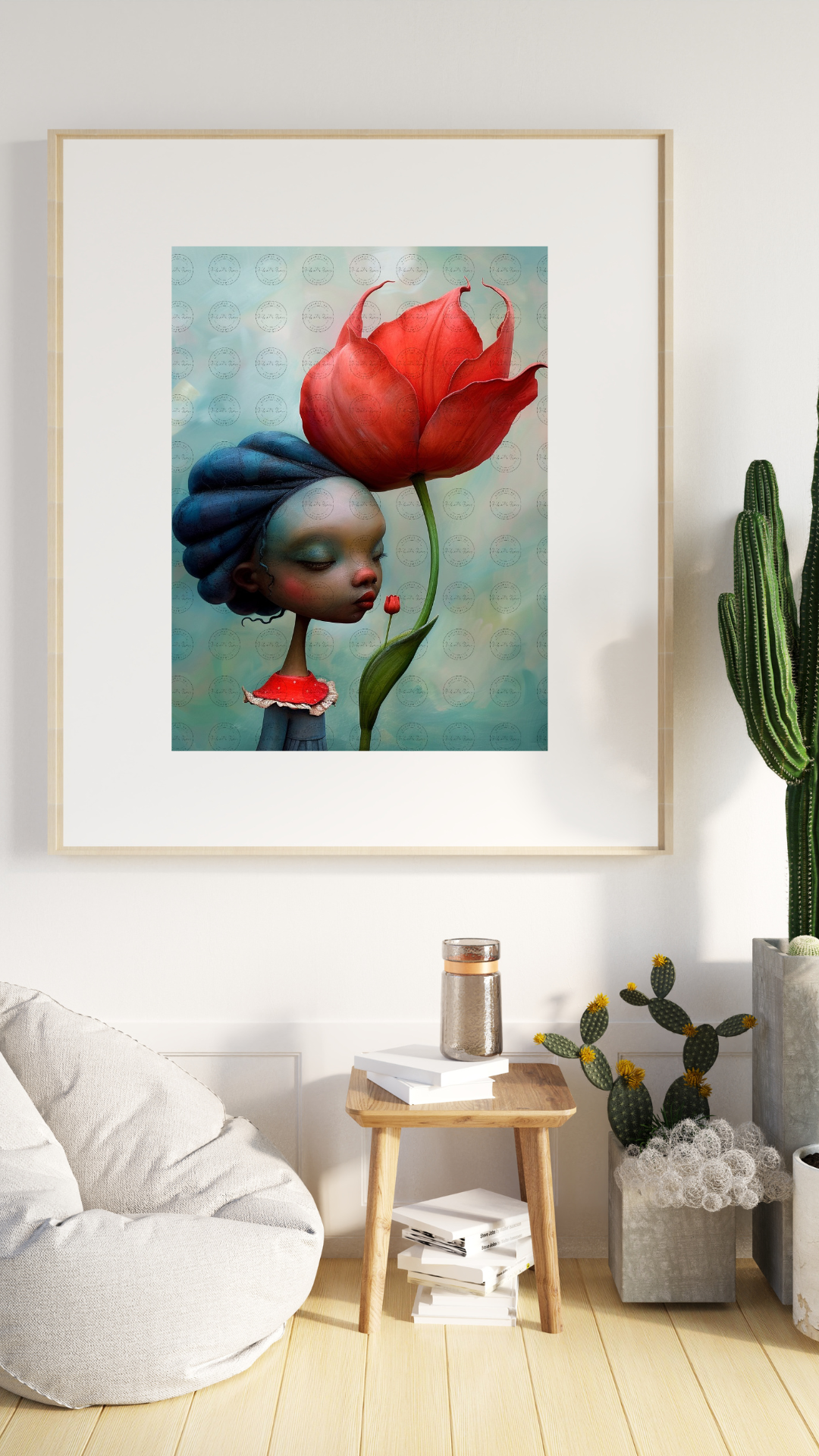 Black Girl Art - Kids Digital Art - Velvet's View - Tressa and Her Tulips 1010
