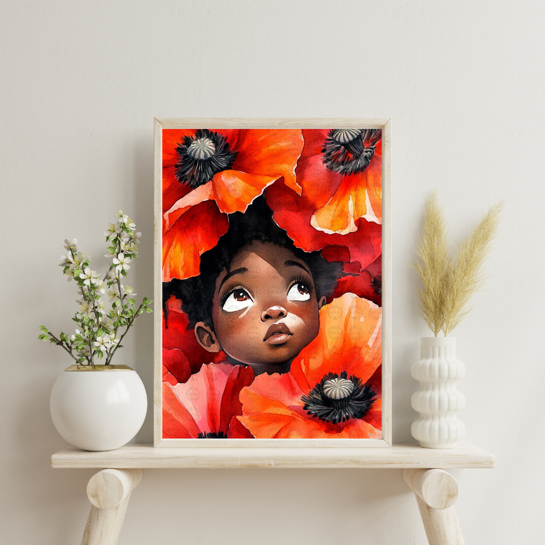 Black Girl Art - Velvet's View Digital Art : Blossom Fairy Whispers 218