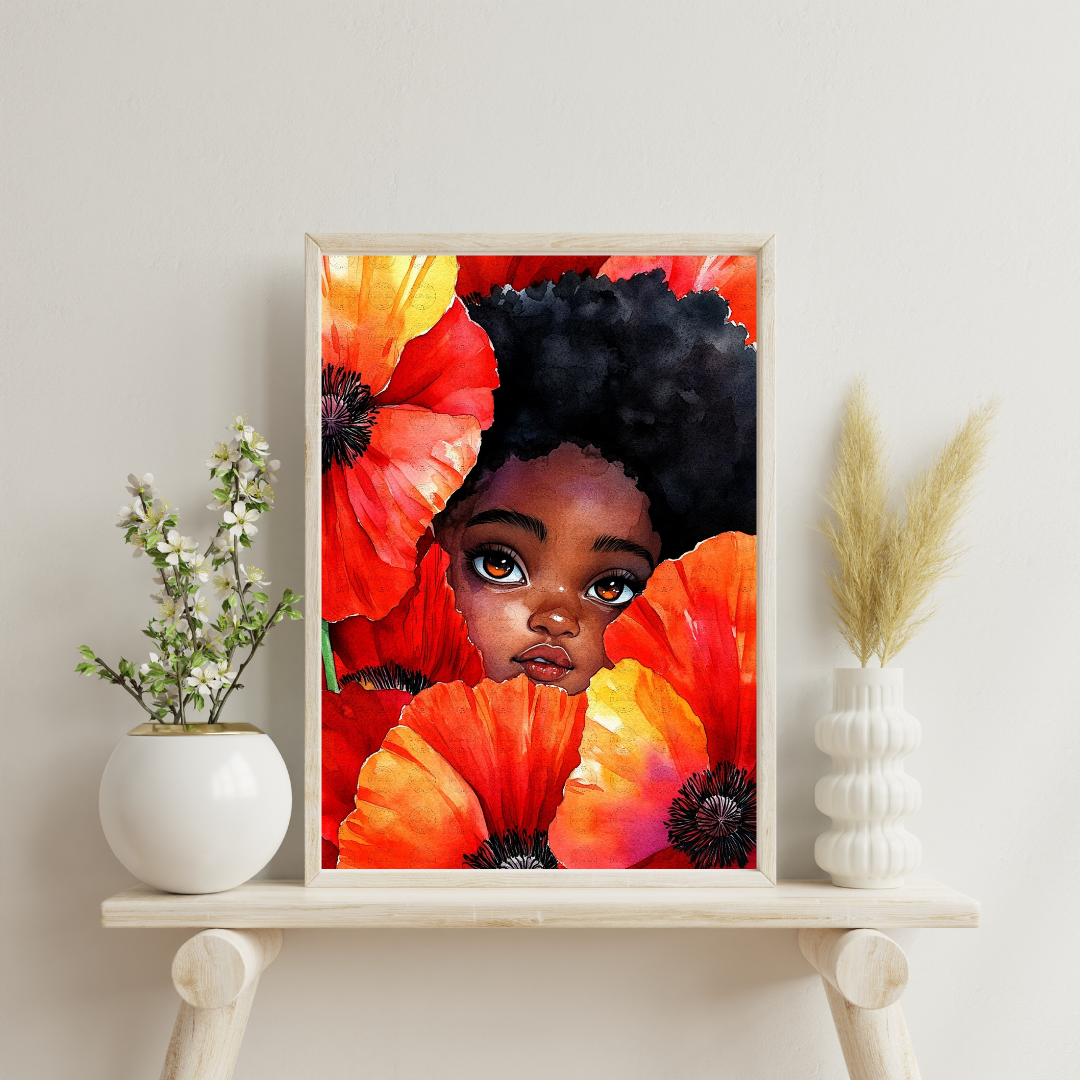 Black Girl Art - Velvet's View Digital Art : Blossom Fairy Whispers 216