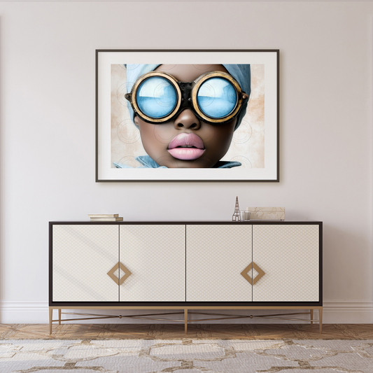 Black Girl Art  - Velvets View - Reflections in Blue: The Modern Muse 311