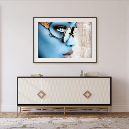 Black Girl Art  - Velvets View - Reflections in Blue: The Modern Muse 308