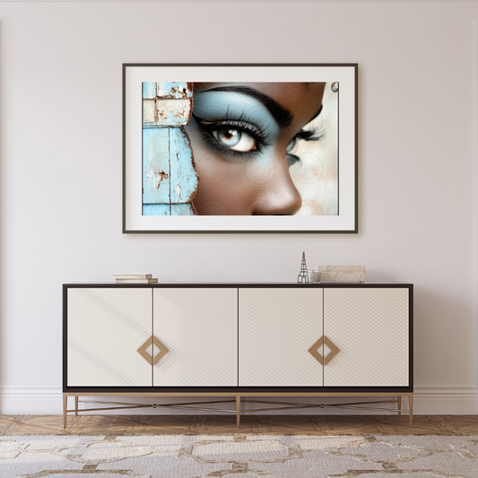 Black Girl Art  - Velvets View - Reflections in Blue: The Modern Muse 305