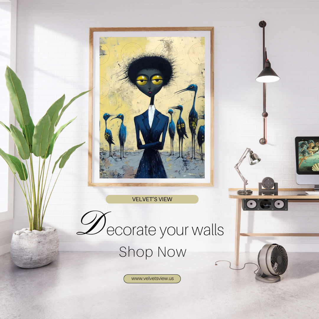Black Girl Art  - Velvets View Digital Art - Birds of Whimsy Collection 621