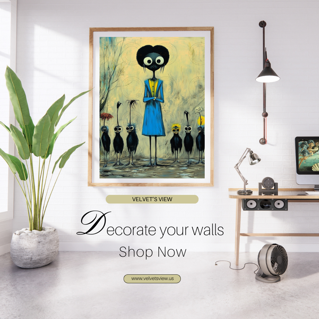 Black Girl Art  - Velvets View Digital Art - Birds of Whimsy Collection 620