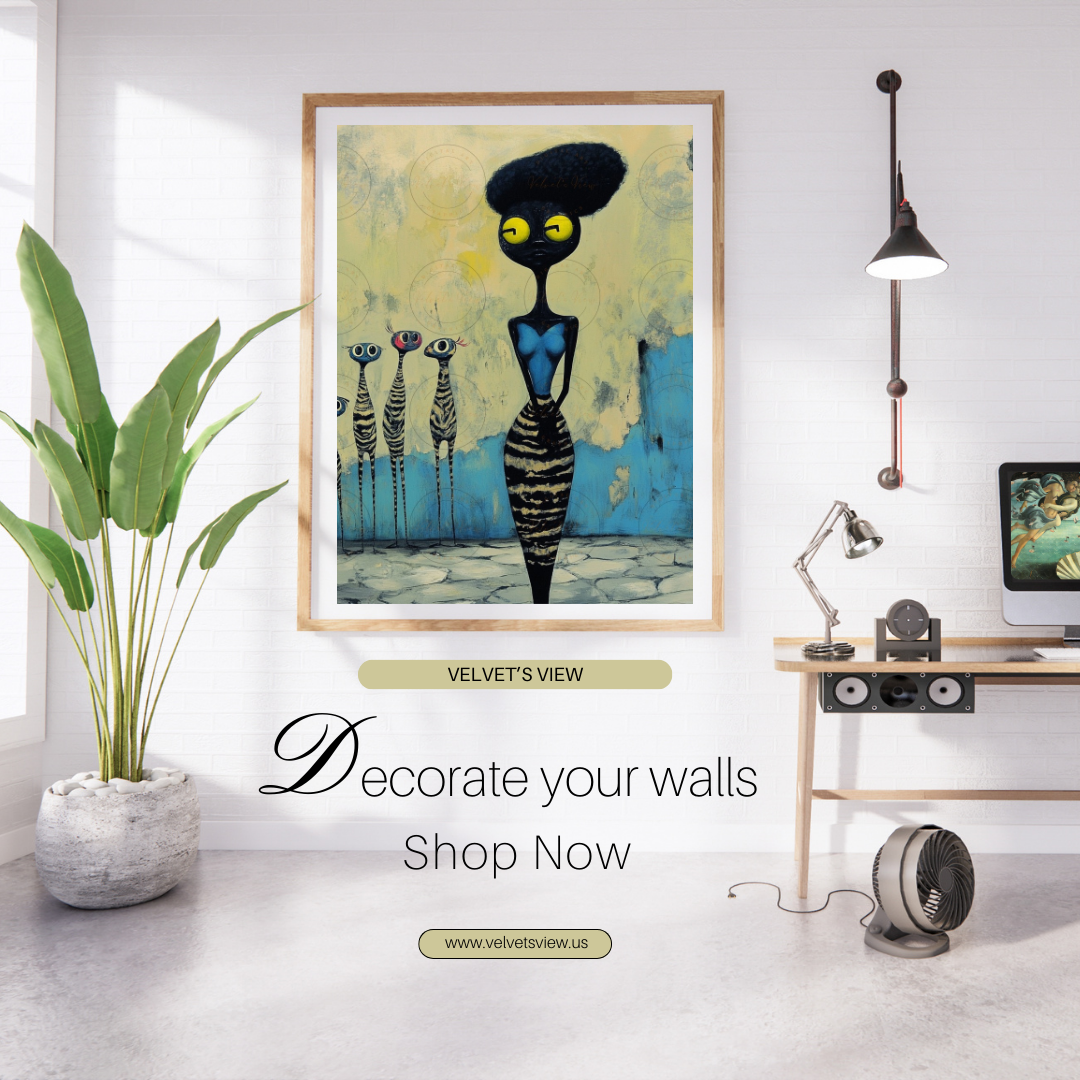 Black Girl Art  - Velvets View Digital Art - Birds of Whimsy Collection 616