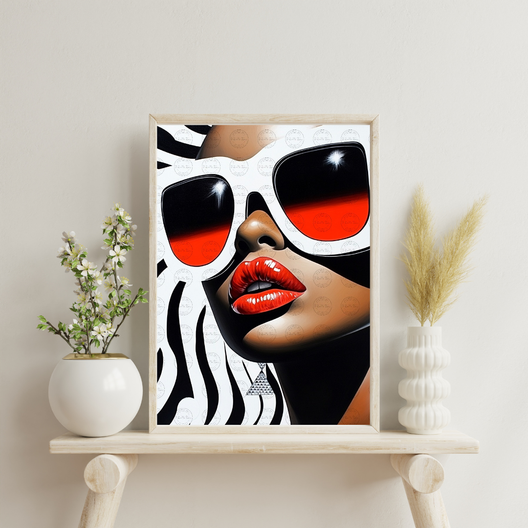 Black Girl Art  - Velvets View Digital Art - Afrofuturistic Elegance - Shades of Beauty 213
