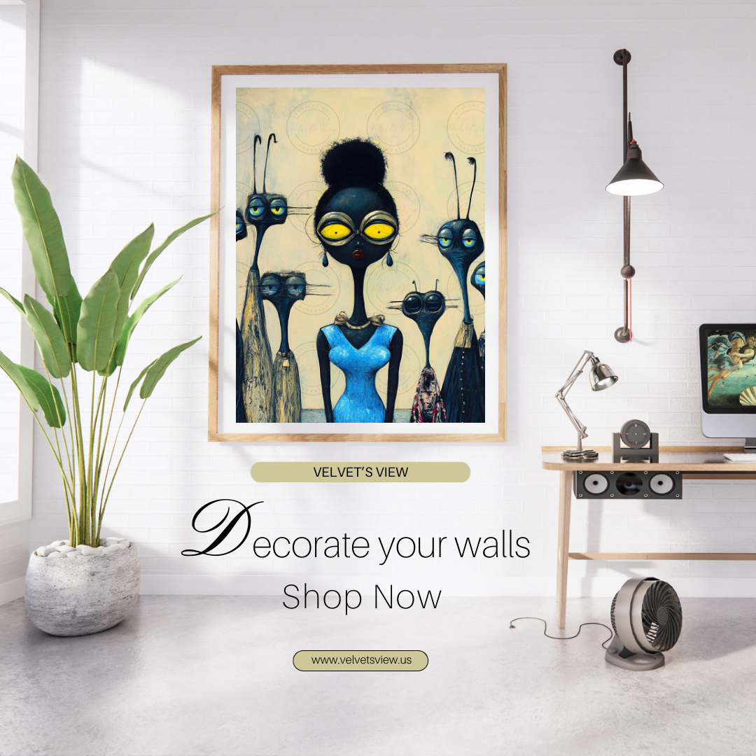 Black Girl Art  - Velvets View Digital Art - Birds of Whimsy Collection 615