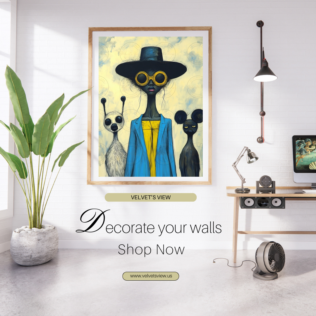 Black Girl Art  - Velvets View Digital Art - Birds of Whimsy Collection 614
