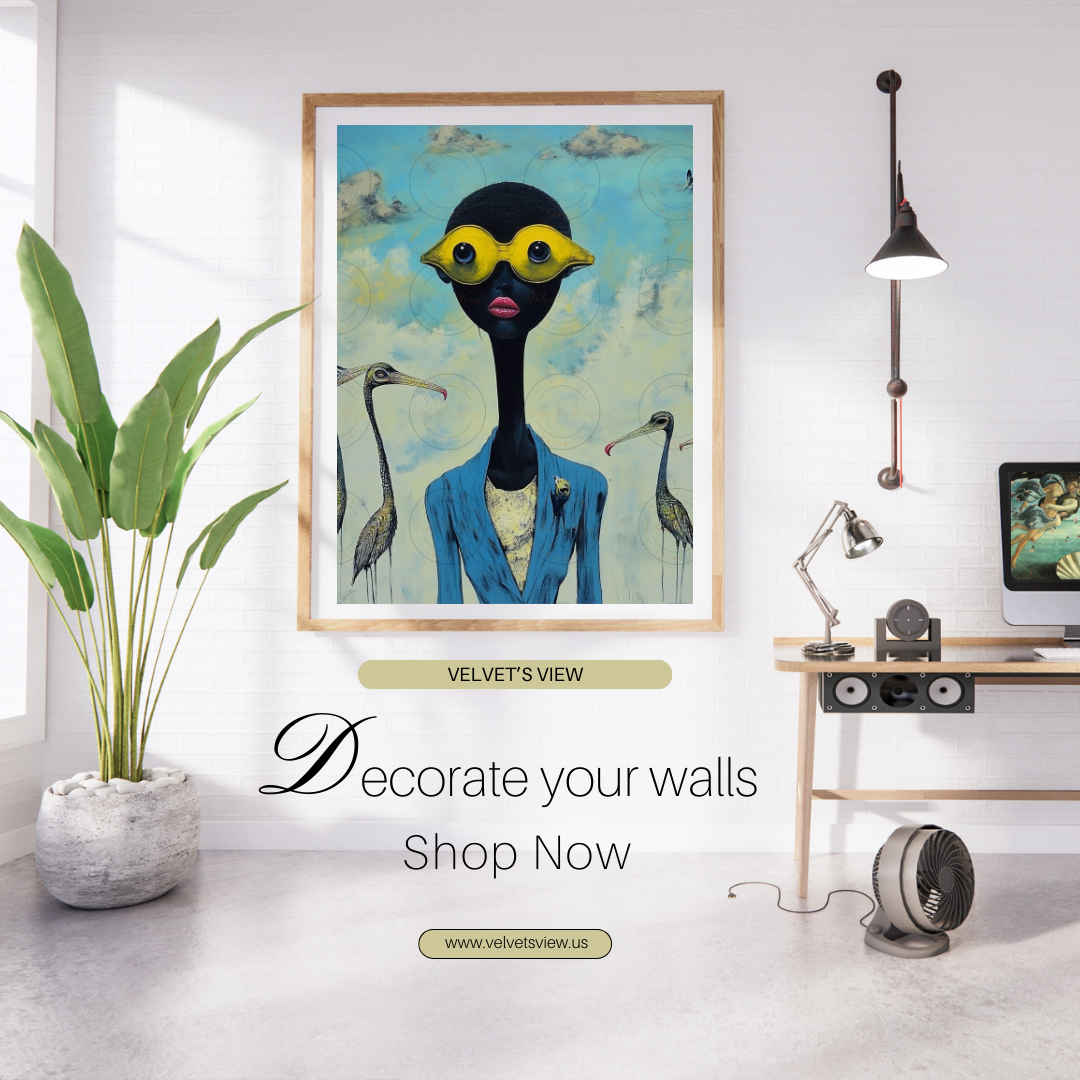 Black Girl Art  - Velvets View Digital Art - Birds of Whimsy Collection 613