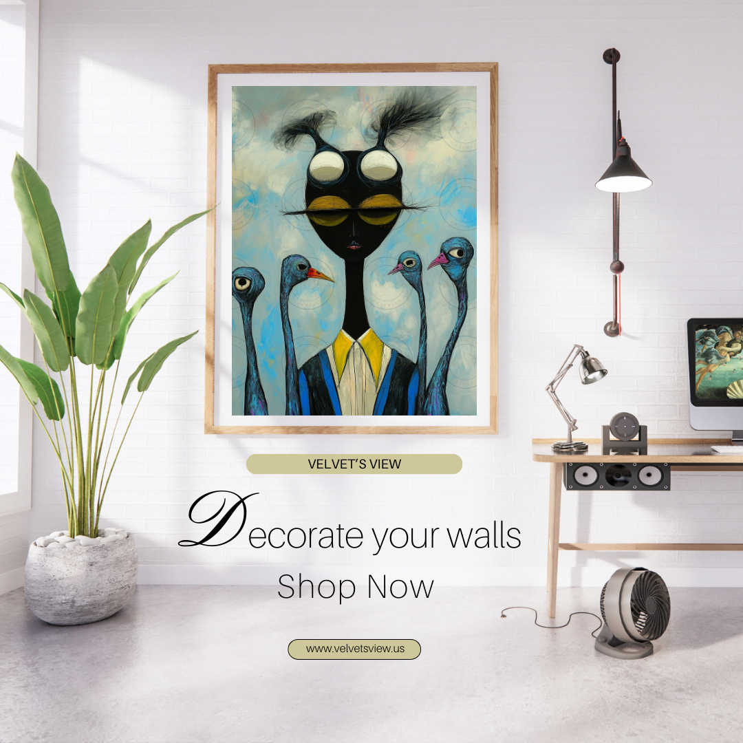 Black Girl Art  - Velvets View Digital Art - Birds of Whimsy Collection 610