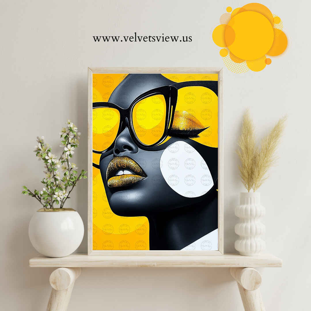 Black Girl Art  - Velvets View Digital Art - Afrofuturistic Elegance - Shades of Beauty 212